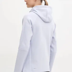 Puma bluza damska kolor niebieski z kapturem gładka 685050