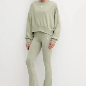 Puma bluza damska kolor zielony gładka 629748