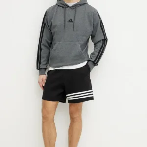 adidas bluza Essentials męska kolor szary z kapturem z aplikacją JW4308