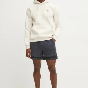 adidas Originals bluza Essential męska kolor beżowy z kapturem gładka JD2402