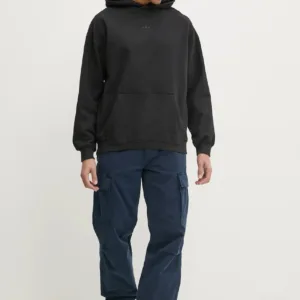 adidas Originals bluza bawełniana Essential męska kolor czarny z kapturem gładka JC9572