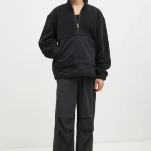 adidas Originals bluza polarowa Essential kolor czarny gładka JC9596