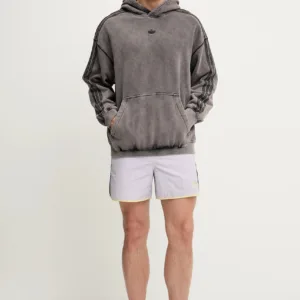 adidas Originals bluza bawełniana Essential męska kolor szary z kapturem gładka JD0245