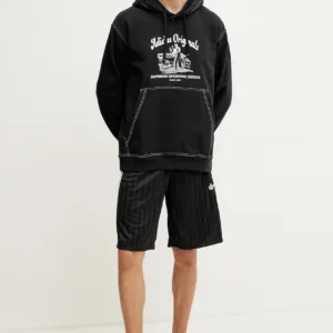 adidas Originals bluza bawełniana Wabash męska kolor czarny z kapturem z nadrukiem JP4483