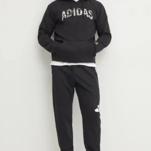 adidas bluza Camo męska kolor czarny z kapturem z nadrukiem JI6767