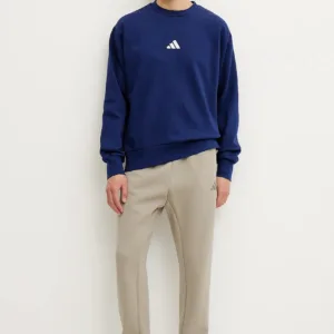 adidas bluza Feelcozy męska kolor granatowy z aplikacją JE3792