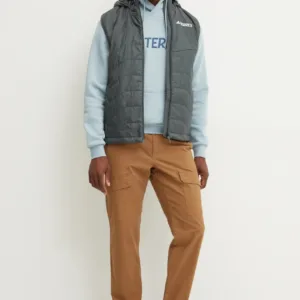 adidas TERREX bluza dresowa kolor niebieski z kapturem z nadrukiem JH3277