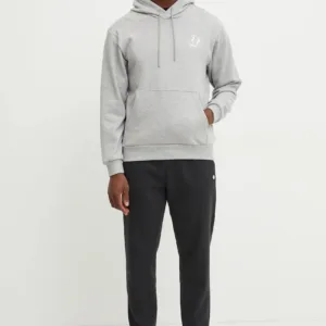 adidas Originals bluza bawełniana MBN HOODIE męska kolor szary z kapturem z nadrukiem JP0979