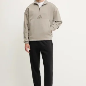 adidas bluza Z.N.E. męska kolor beżowy z kapturem gładka JD6191