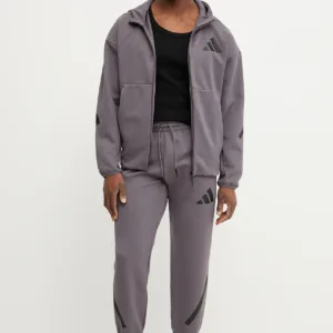 adidas bluza Z.N.E. męska kolor fioletowy z kapturem z nadrukiem JD2911