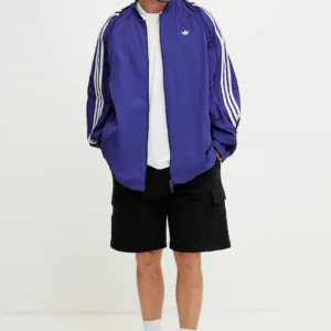 adidas Originals kurtka SST TRACK TOP kolor fioletowy przejściowa JX1617