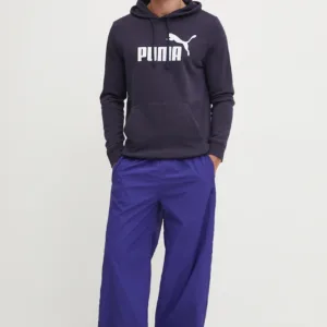 Puma bluza męska kolor granatowy z kapturem z nadrukiem 682572