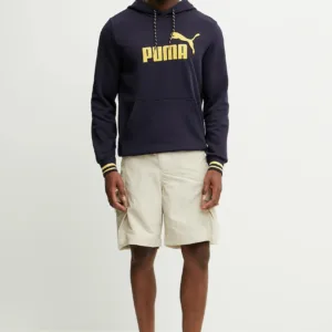 Puma bluza męska kolor granatowy z kapturem z nadrukiem 685895