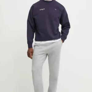 Puma bluza bawełniana męska kolor granatowy z aplikacją 629344