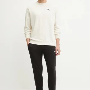 Puma bluza bawełniana męska kolor beżowy gładka 629650