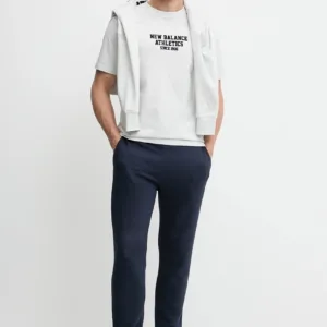 New Balance bluza bawełniana męska kolor szary z aplikacją MT51521AHH