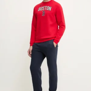 Nike bluza Boston Red Sox męska kolor czerwony z aplikacją NKPU-163N-BQ-LYA