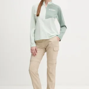 adidas TERREX longsleeve sportowy Multi kolor zielony z półgolfem JE0362