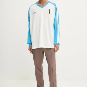 adidas Originals longsleeve JERSEY męski kolor beżowy wzorzysty JC8374
