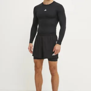 adidas Performance longsleeve treningowy Techfit kolor czarny z nadrukiem JE6702