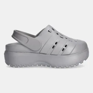 adidas klapki Adilette Clog Platform damskie kolor szary na platformie JQ9879