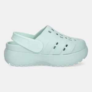 adidas klapki Adilette Clog Platform damskie kolor turkusowy JR2625