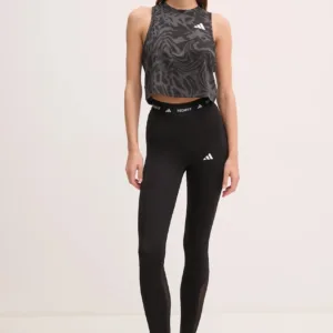 adidas Performance legginsy treningowe Techfit kolor czarny z nadrukiem IT2282
