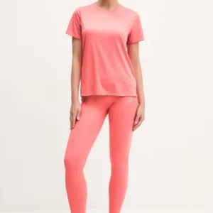 New Balance legginsy treningowe Harmony kolor pomarańczowy gładkie WP51126DTR