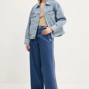 adidas Originals jeansy DENIM 3S PANT damskie kolor niebieski JD2574