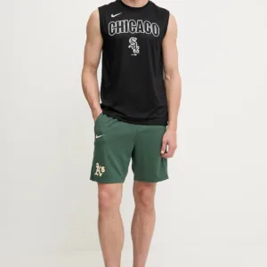Nike szorty treningowe Oakland Athletics męskie kolor zielony 015E-11E6-FZ-HVB