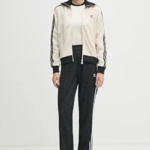 adidas Originals t-shirt KNITTED 3S TEE damski kolor beżowy lekki JJ0961