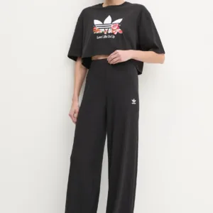 adidas Originals t-shirt bawełniany Nelson damski kolor czarny JC8333