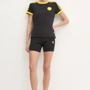 adidas Originals t-shirt X Smiley damski kolor czarny JD2738