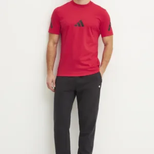 adidas t-shirt bawełniany Z.N.E. męski kolor czerwony z nadrukiem JC7922