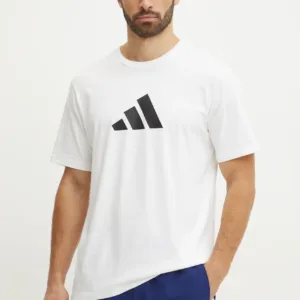 adidas t-shirt bawełniany Future Icons męski kolor beżowy z nadrukiem JD4913