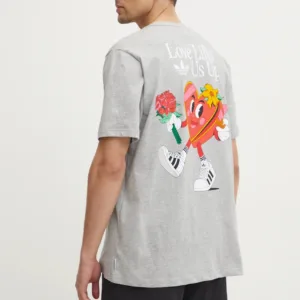 adidas Originals t-shirt bawełniany MBN TEE męski kolor szary z nadrukiem JN7029