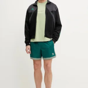 adidas t-shirt bawełniany męski kolor zielony z nadrukiem JJ3970