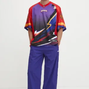 adidas Originals t-shirt TEAM JERSEY męski kolor czerwony wzorzysty KB0307