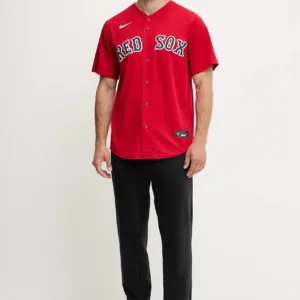 Nike t-shirt Boston Red Sox męski kolor czerwony T770-BQSA-BQ-XVA