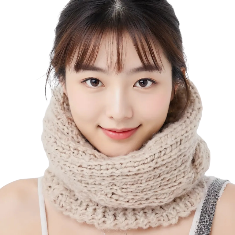 Komin damski zimowy w kolorze beżowym – modny i ciepły dodatek Szopy.pl