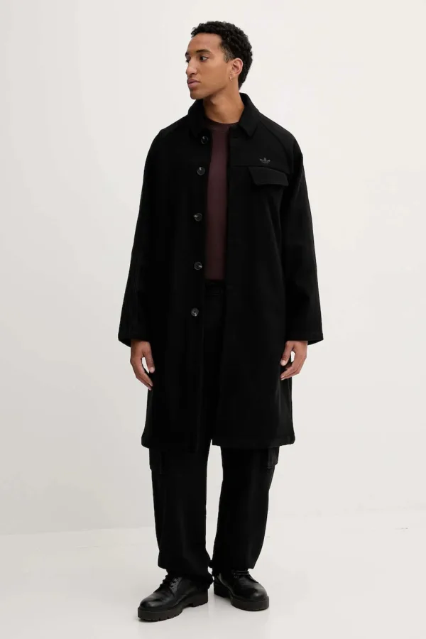 adidas Originals płaszcz z domieszką wełny P Ess Overcoat