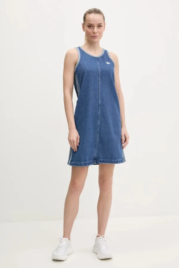 adidas Originals sukienka jeansowa DENIM 3S DRESS